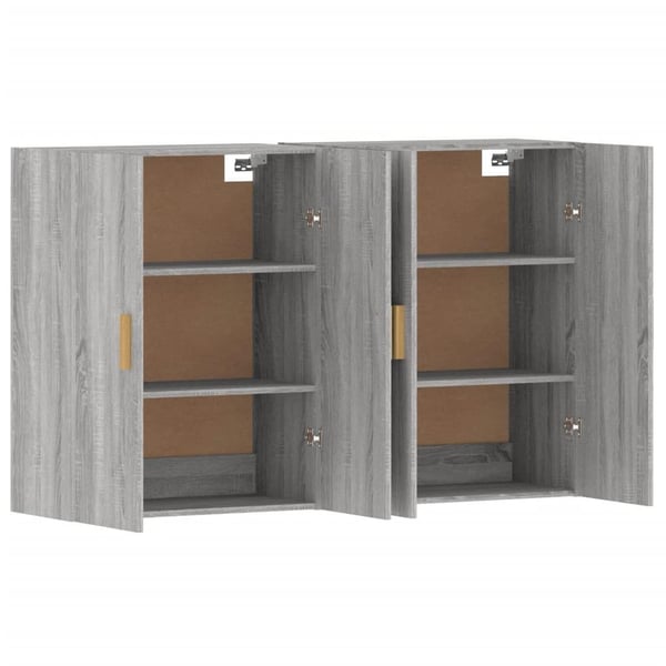 vidaXL Veggskap 2 stk grå sonoma konstruert tre