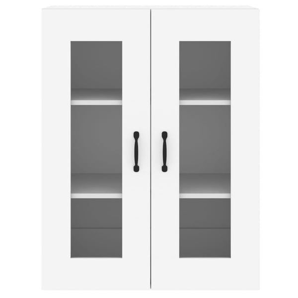 vidaXL Veggskap 2 stk hvit konstruert tre