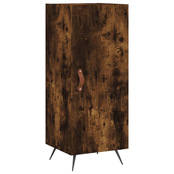 vidaXL Highboard røkt eik 34,5x34x180 cm konstruert tre