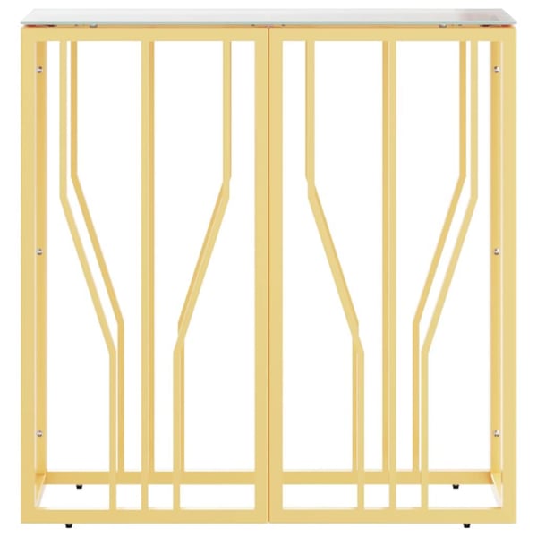 vidaXL konsolbord 70x30x70 cm rustfrit stål og glas guldfarvet