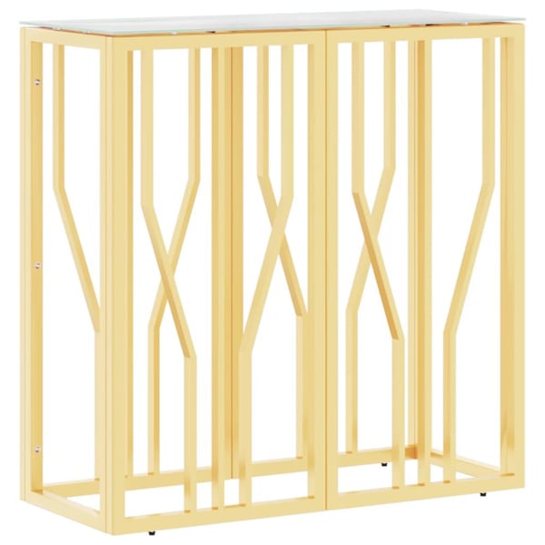 vidaXL konsolbord 70x30x70 cm rustfrit stål og glas guldfarvet