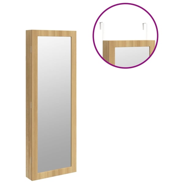 vidaXL Speilskap med LED-lys veggmontert