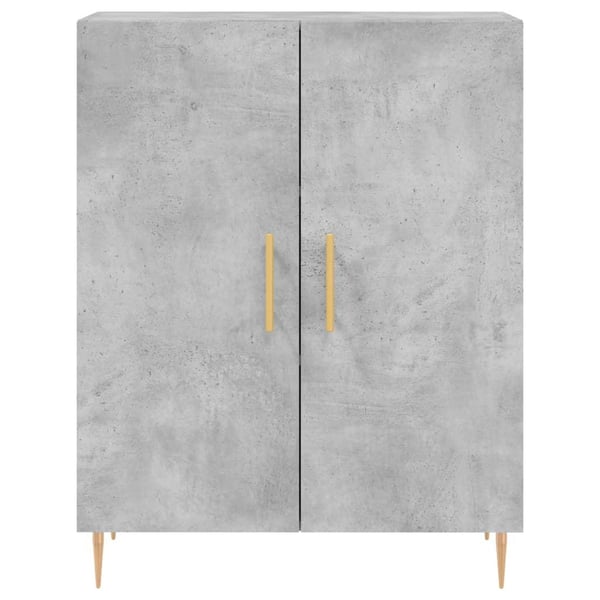 vidaXL Highboard betonggrå 69,5x34x180 cm konstruert tre