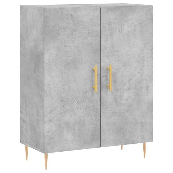 vidaXL Highboard betonggrå 69,5x34x180 cm konstruert tre