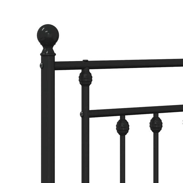 vidaXL udskiftningsgavl 140 cm metal sort