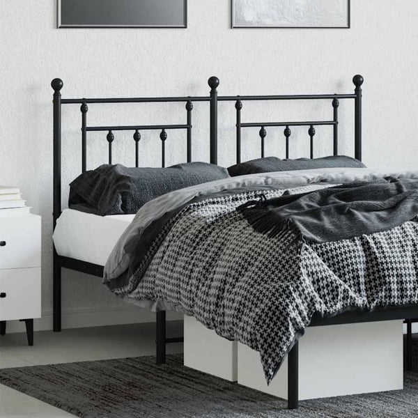 vidaXL udskiftningsgavl 140 cm metal sort