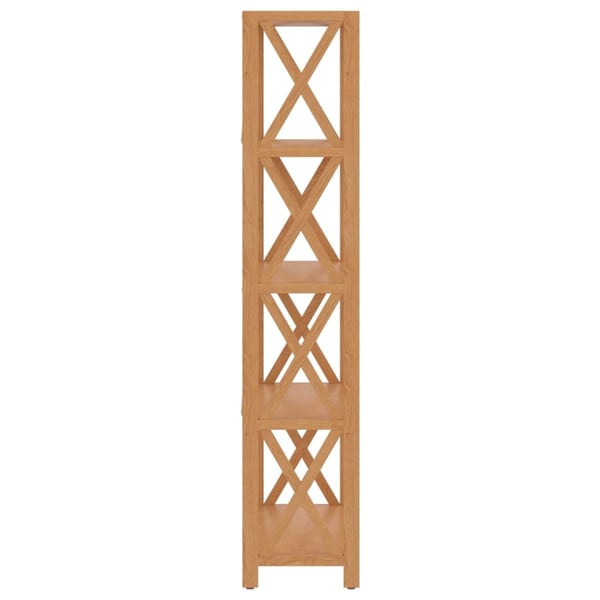 vidaXL Bokhylla med 5 hyllplan 80x30x146 cm massiv ek