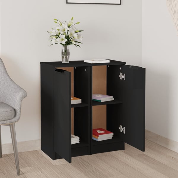 vidaXL Senkit 2 kpl musta 30x30x70 cm tekninen puu