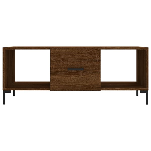 vidaXL sofabord 102x50x40 cm konstrueret træ brun egetræsfarve