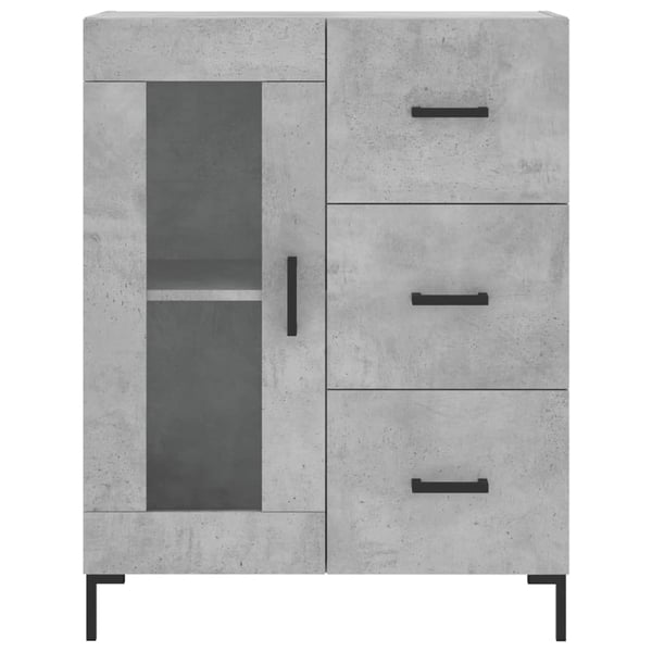 vidaXL Highboard betonggrå 69,5x34x180 cm konstruert tre