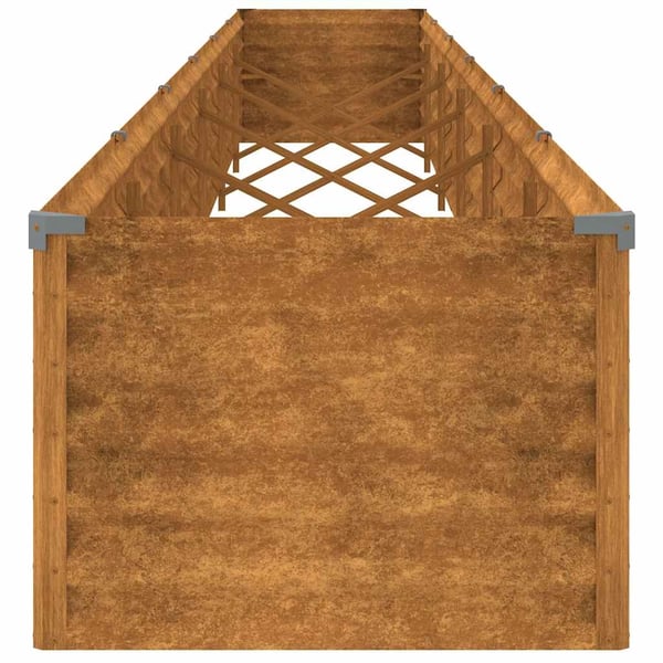 vidaXL højbed 580x50x36 cm cortenstål