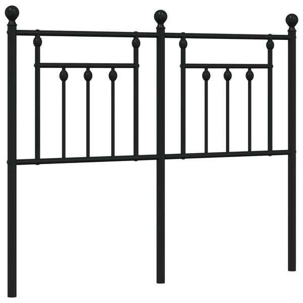 vidaXL Utskiftbar sengegavl i metall svart 120 cm