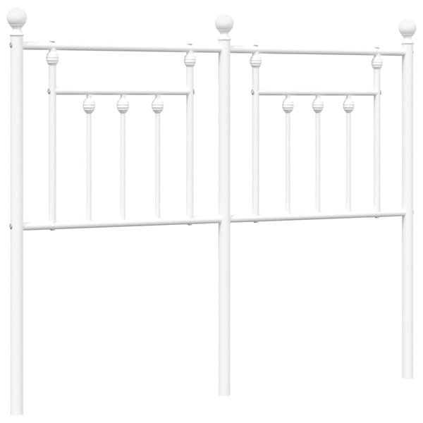 vidaXL Utskiftbar sengegavl i metall hvit 120 cm