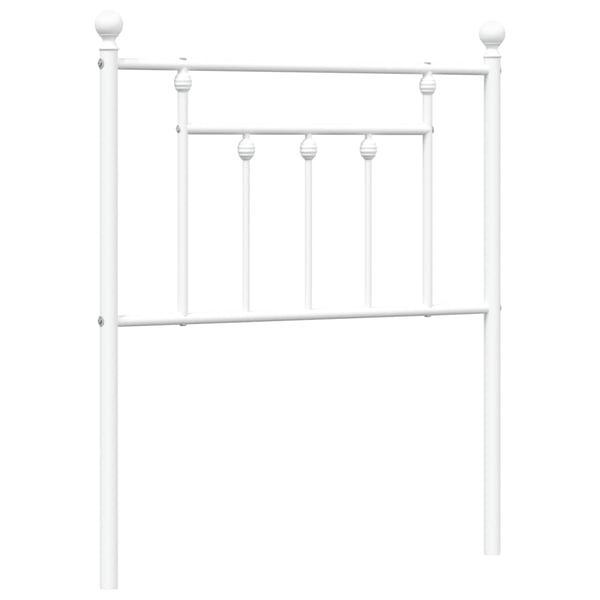 vidaXL Utskiftbar sengegavl i metall hvit 75 cm