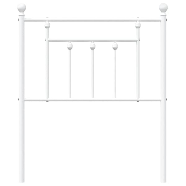 vidaXL Utskiftbar sengegavl i metall hvit 75 cm