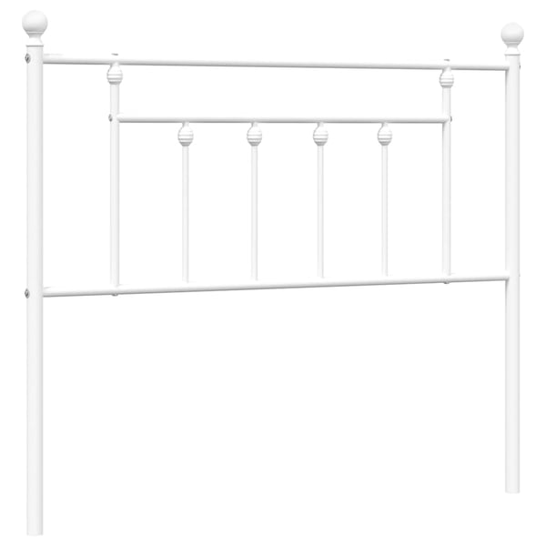vidaXL Utskiftbar sengegavl i metall hvit 100 cm