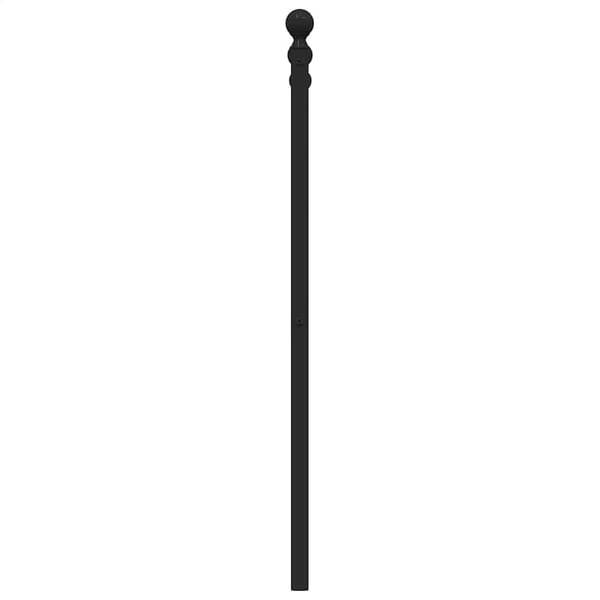 vidaXL Utskiftbar sengegavl i metall svart 200 cm