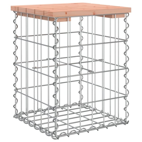 vidaXL havebænk med gabiondesign 33x31x42 cm massivt douglasgran