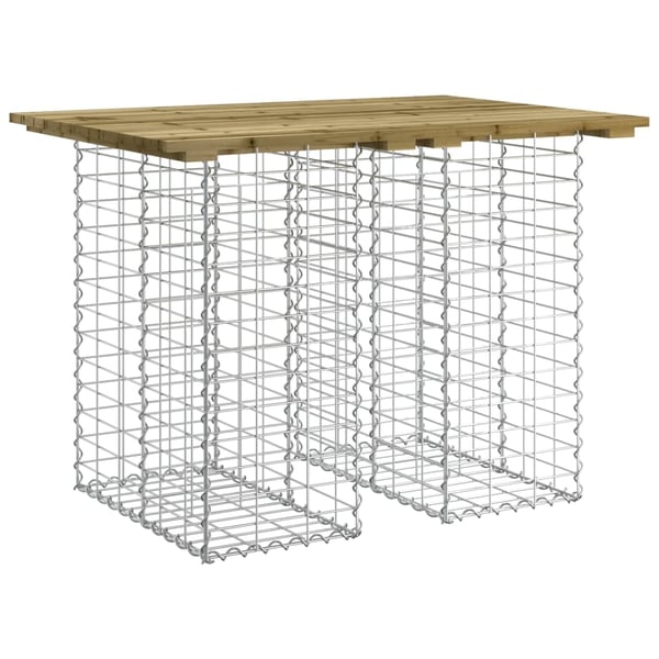 vidaXL Hagebord gabiondesign 100x70x72 cm impregnert furu