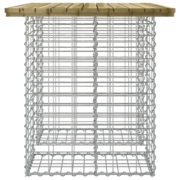 vidaXL Hagebord gabiondesign 100x70x72 cm impregnert furu