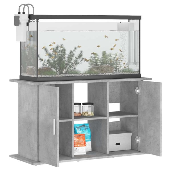 vidaXL Akvariestativ betong grå 101x41x58 cm konstruert tre