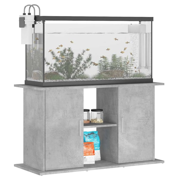 vidaXL Akvariestativ betong grå 101x41x58 cm konstruert tre