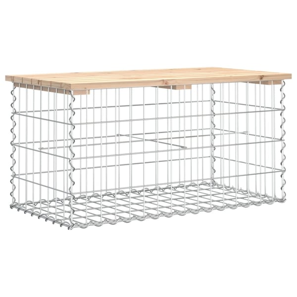 vidaXL Hagebenk gabiondesign 83x44x42 cm heltre furu