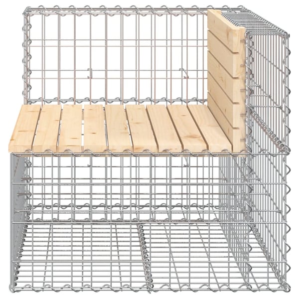 vidaXL Hagebenk gabiondesign 92x71x65,5 cm heltre furu