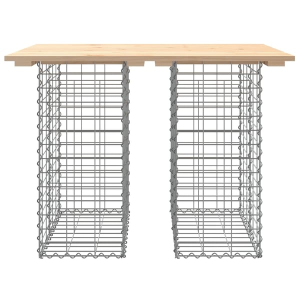 vidaXL Hagebord gabiondesign 100x70x72 cm heltre furu
