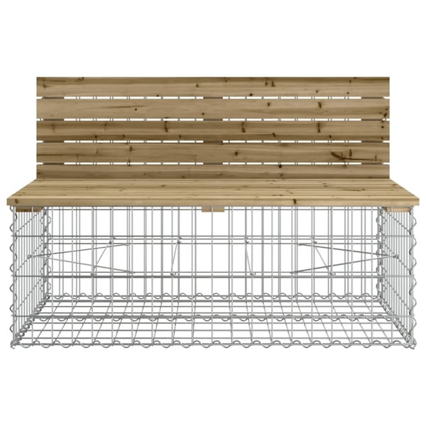 vidaXL havebænk med gabiondesign 103x70x65 cm imprægneret fyrretræ