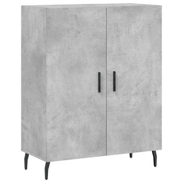 vidaXL Highboard betonggrå 69,5x34x180 cm konstruert tre