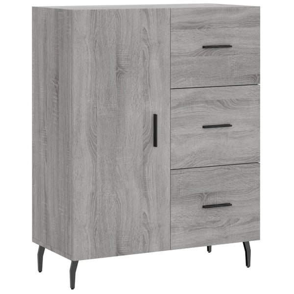 vidaXL Highboard grå sonoma 69,5x34x180 cm konstruert tre