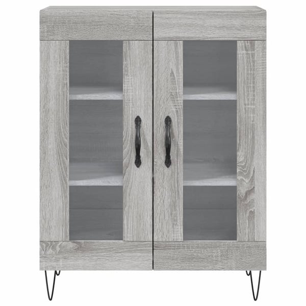 vidaXL Highboard grå sonoma 69,5x34x180 cm konstruert tre