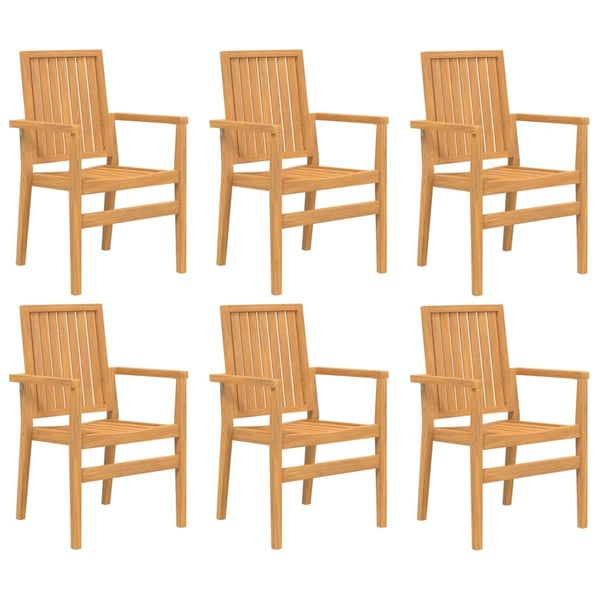 vidaXL Utendørs spisestue 7 deler heltre teak