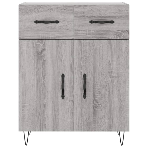 vidaXL Highboard grå sonoma 69,5x34x180 cm konstruert tre