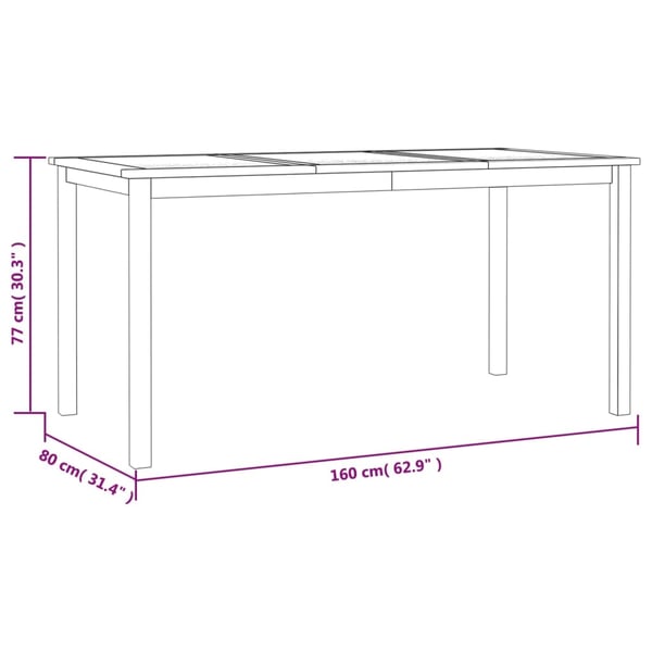vidaXL Hagespisegruppe 5 deler heltre teak