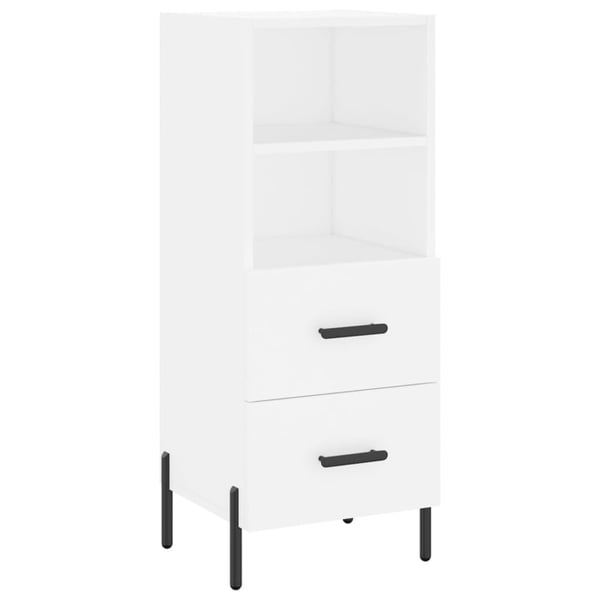 vidaXL Highboard hvit 34,5x34x180 cm konstruert tre