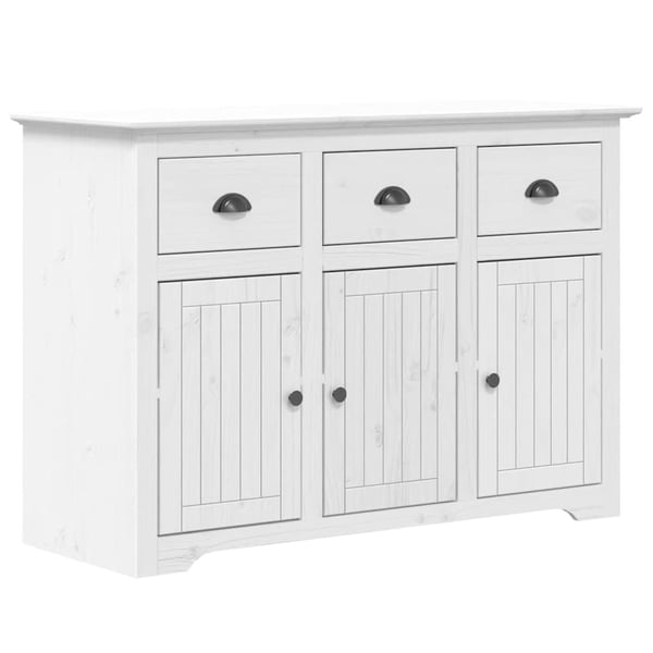vidaXL Highboard BODO hvit 115,5x43x200,5 cm heltre furu