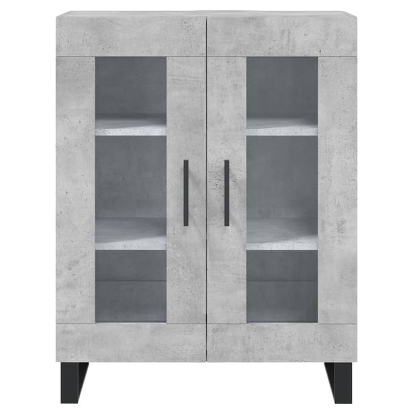 vidaXL Highboard betonggrå 69,5x34x180 cm konstruert tre