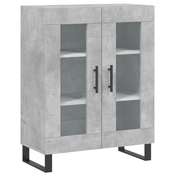 vidaXL Highboard betonggrå 69,5x34x180 cm konstruert tre