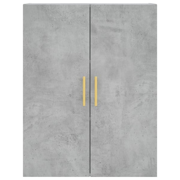 vidaXL Kaappi betoninharmaa 69,5x34x180 cm tekninen puu