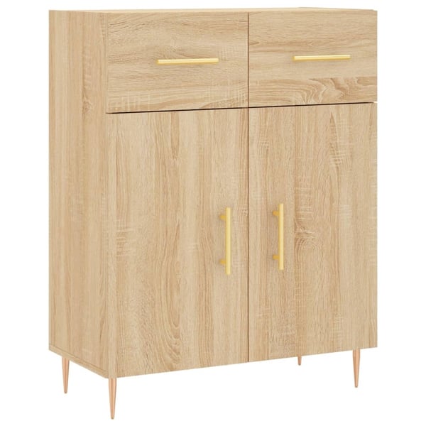 vidaXL Highboard sonoma eik 69,5x34x180 cm konstruert tre