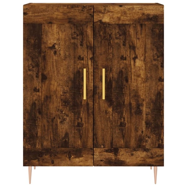 vidaXL Highboard røkt eik 69,5x34x180 cm konstruert tre
