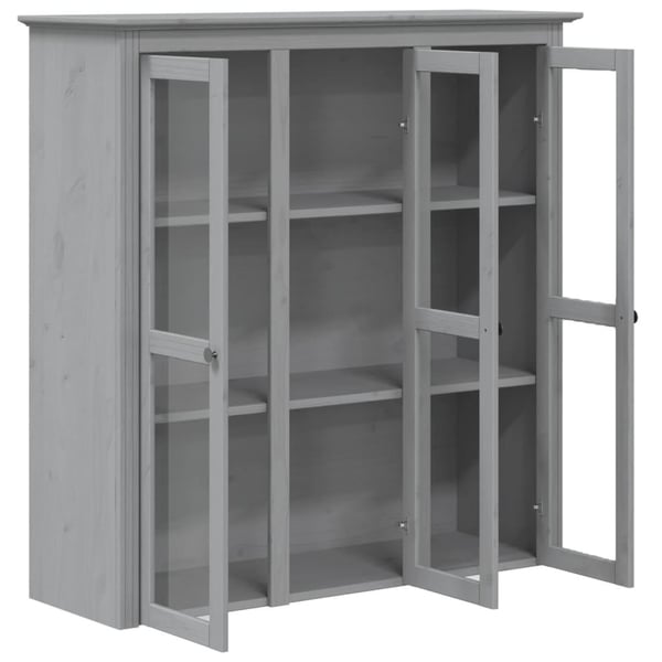 vidaXL Bokhylle BODO grå 80x40x172 cm heltre furu