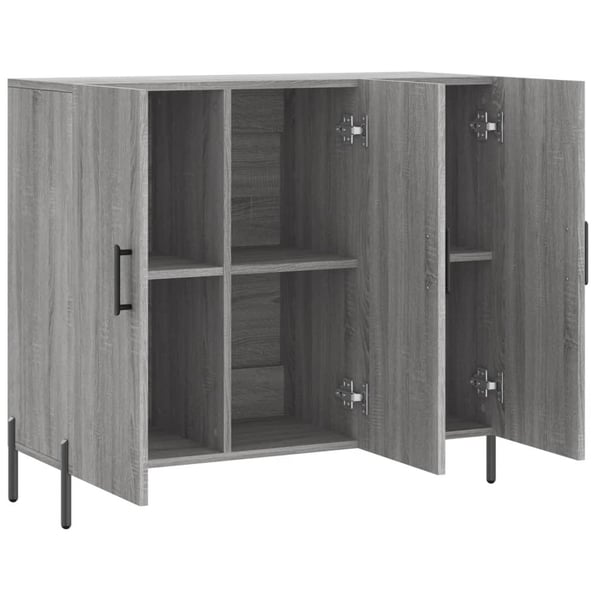 vidaXL skab 90x34x80 cm konstrueret træ grå sonoma-eg