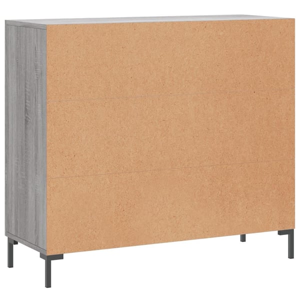 vidaXL Senkki harmaa Sonoma 90x34x80 cm tekninen puu