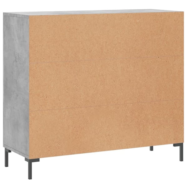 vidaXL Skjenk betonggrå 90x34x80 cm konstruert tre