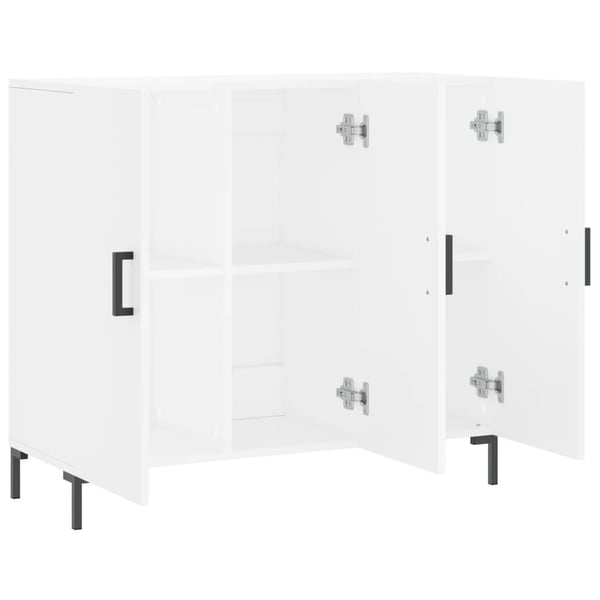 vidaXL skab 90x34x80 cm konstrueret træ hvid