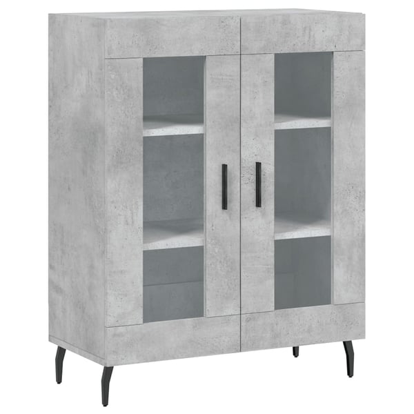 vidaXL Highboard betonggrå 69,5x34x180 cm konstruert tre