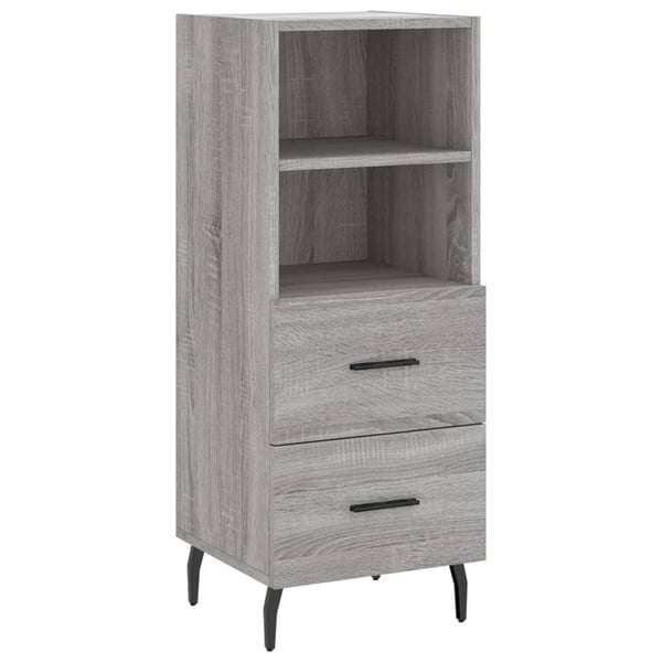vidaXL Highboard grå sonoma 34,5x34x180 cm konstruert tre